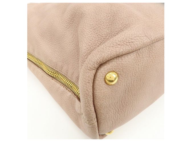Borsa Tote in pelle con logo PRADA Borsa a spalla Rosa - vista 12