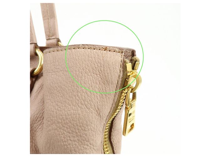 Borsa Tote in pelle con logo PRADA Borsa a spalla Rosa - vista 16