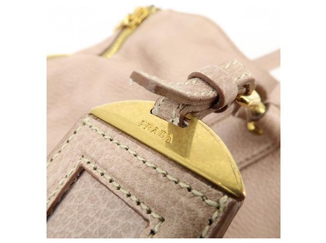 Borsa Tote in pelle con logo PRADA Borsa a spalla Rosa - vista 20