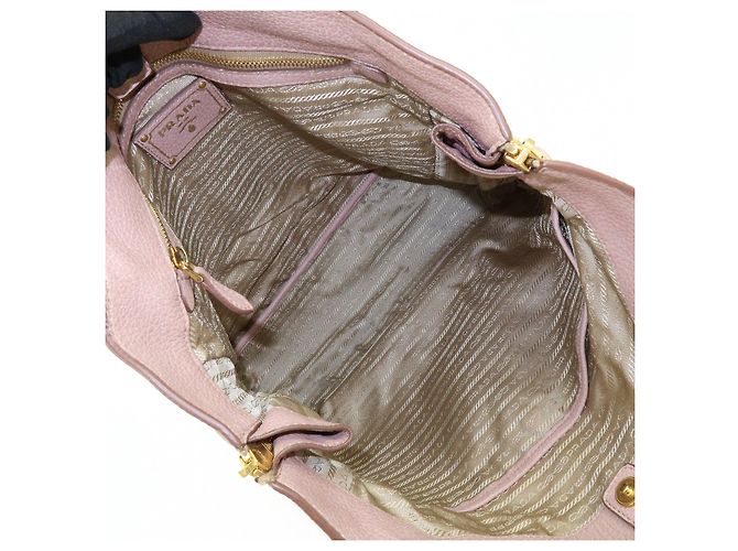 Borsa Tote in pelle con logo PRADA Borsa a spalla Rosa - vista 22