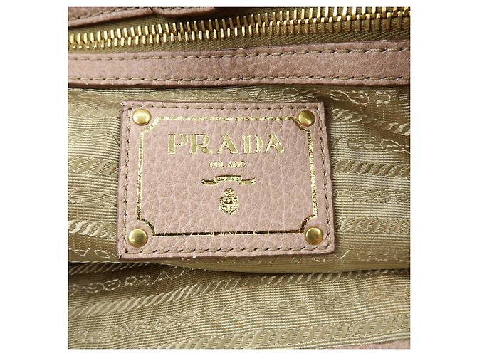 Borsa Tote in pelle con logo PRADA Borsa a spalla Rosa - vista 24