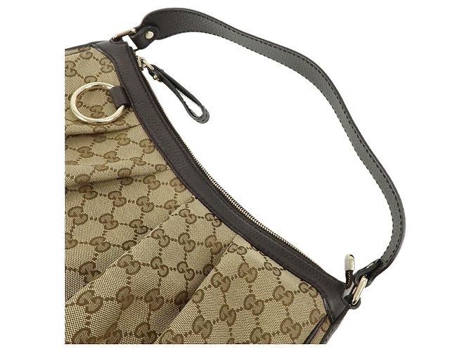 Borsa a tracolla e borsa a mano GUCCI Sukey GG Canvas Leather Beige Brown 364843 - vista 4