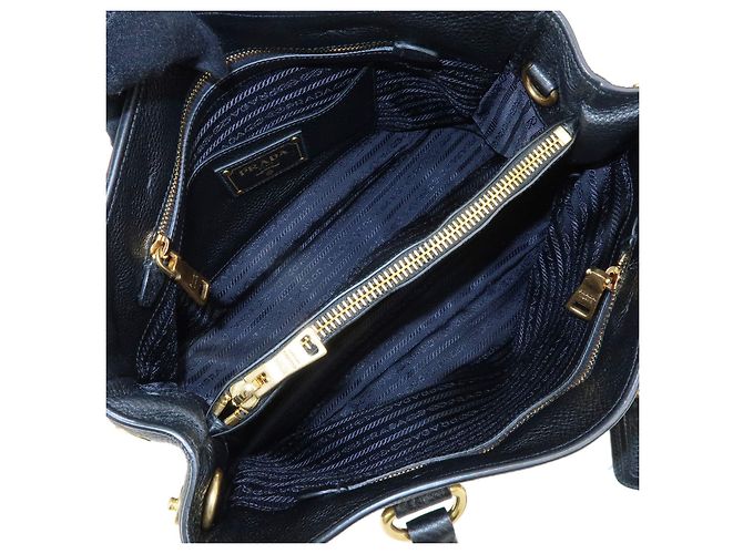 Borsa 2Way in pelle con logo PRADA Borsa a mano Nera - vista 11