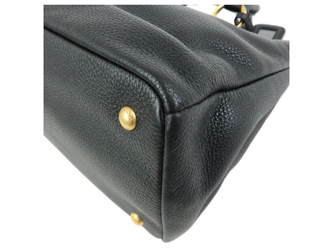 Borsa 2Way in pelle con logo PRADA Borsa a mano Nera - vista 6