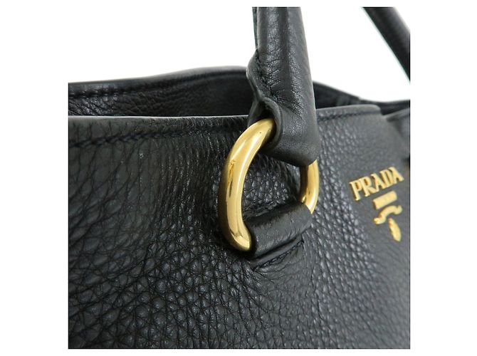 Borsa 2Way in pelle con logo PRADA Borsa a mano Nera - vista 7