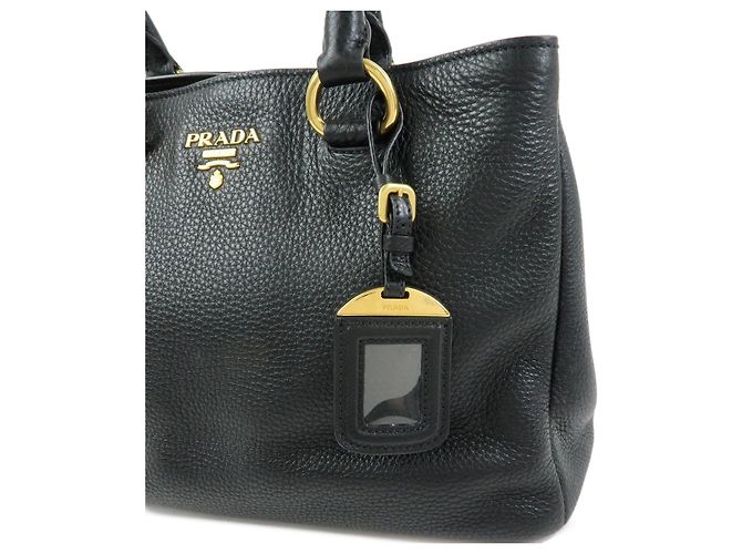 Borsa 2Way in pelle con logo PRADA Borsa a mano Nera - vista 8