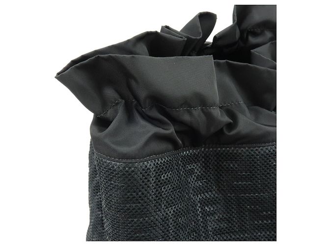 Borsa 2Way FENDI Zucca in pelle e camoscio mesh Borsa a mano e a tracolla Nera 7VA451 - vista 10