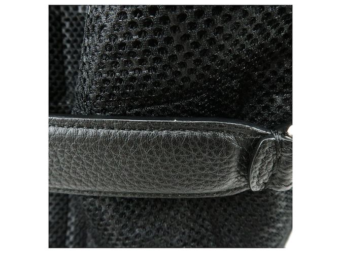 Borsa 2Way FENDI Zucca in pelle e camoscio mesh Borsa a mano e a tracolla Nera 7VA451 - vista 6