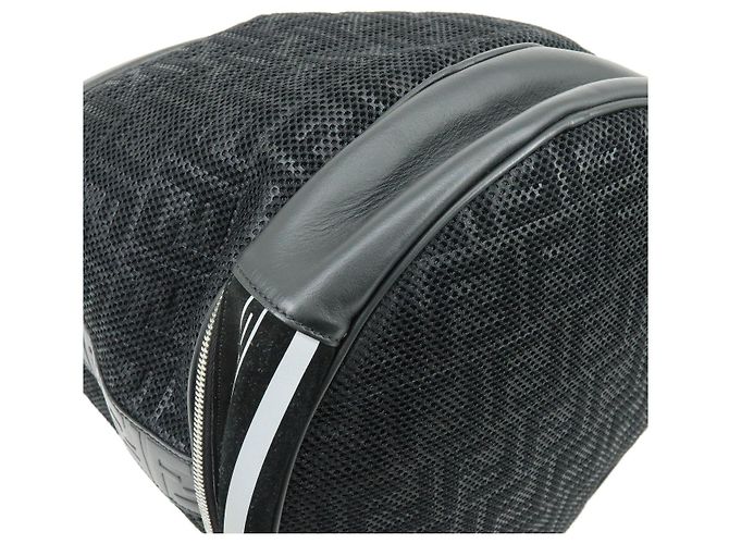 Borsa 2Way FENDI Zucca in pelle e camoscio mesh Borsa a mano e a tracolla Nera 7VA451 - vista 9