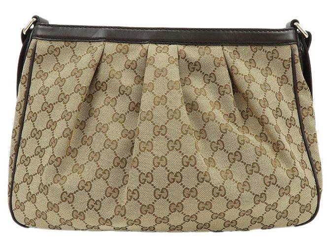 GUCCI Sukey Interlocking G GG Canvas Leather Shoulder Bag Brown 296834 - vista 2