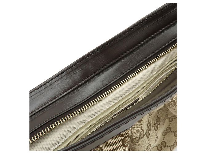 GUCCI Sukey Interlocking G GG Canvas Leather Shoulder Bag Brown 296834 - vista 9