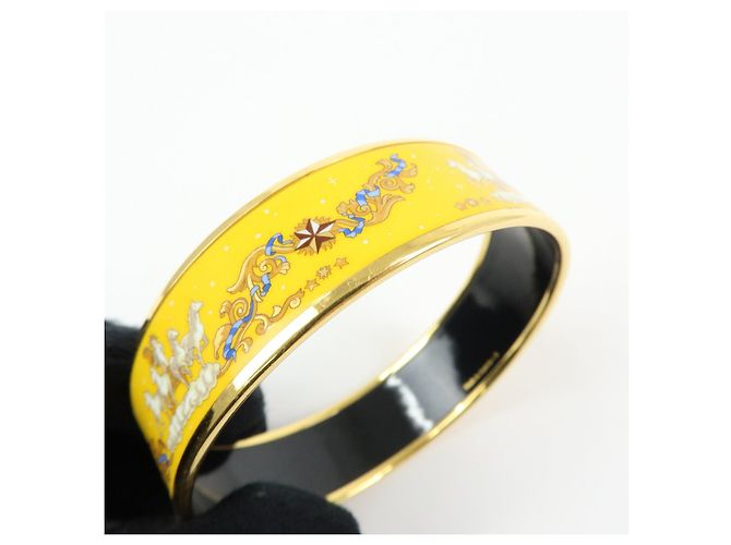 Hermès HERMES Email GM Bracciale Rigido Placcato Oro Giallo - vista 10