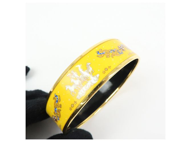Hermès HERMES Email GM Bracciale Rigido Placcato Oro Giallo - vista 11