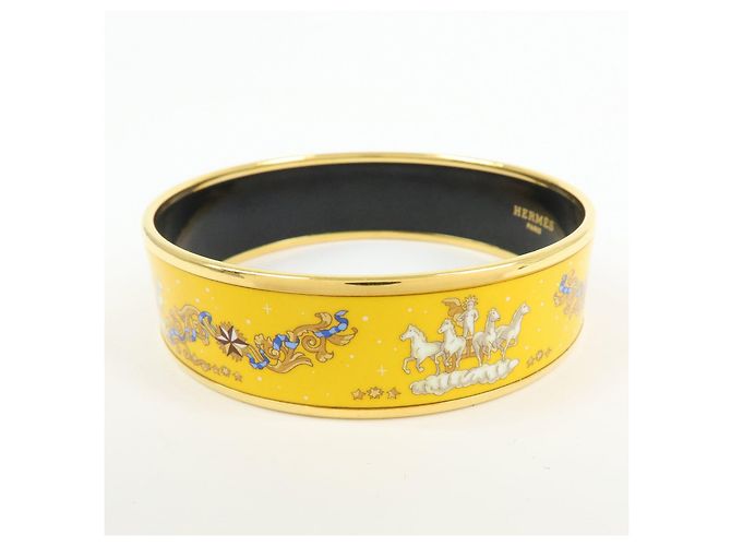 Hermès HERMES Email GM Bracciale Rigido Placcato Oro Giallo - vista 3