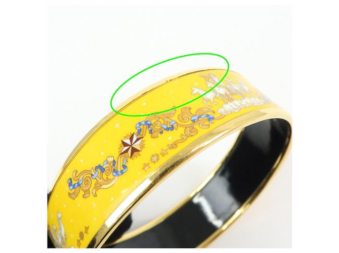 Hermès HERMES Email GM Bracciale Rigido Placcato Oro Giallo - vista 9