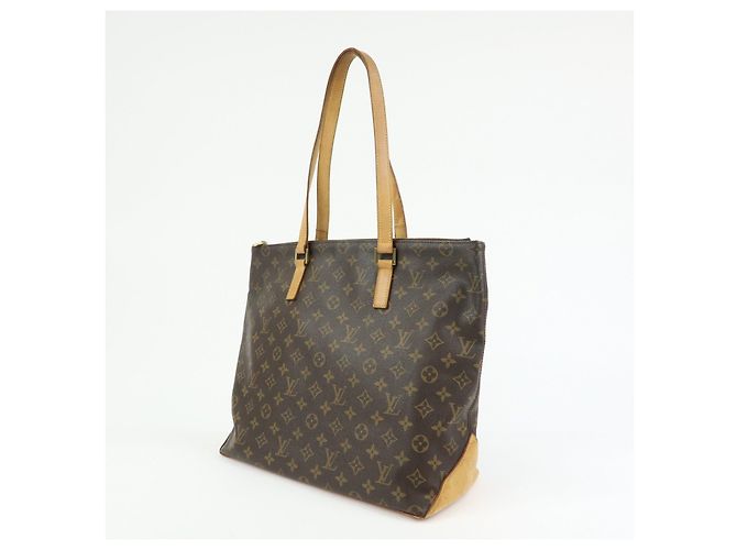 Louis Vuitton Monogram Cabas Mezzo Tote Bag Shoulder Bag Brown M51151 - vista 3