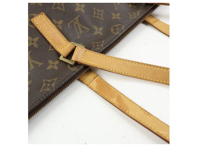 Louis Vuitton Monogram Cabas Mezzo Tote Bag Shoulder Bag Brown M51151 - vista 9
