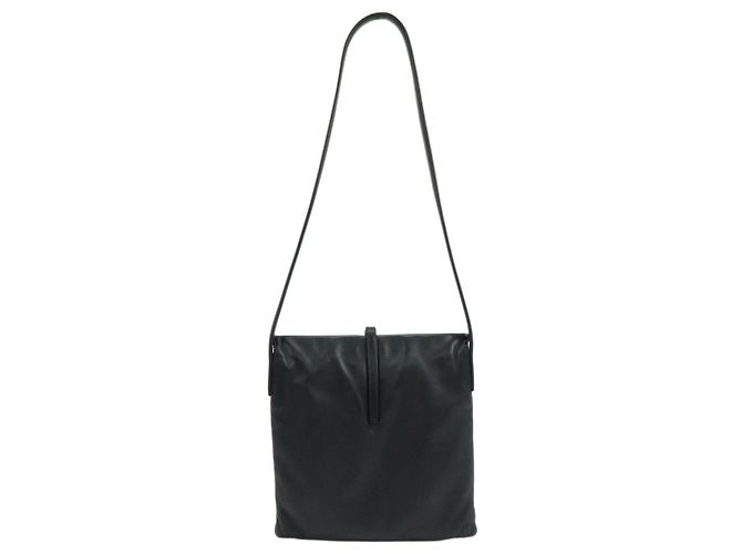Borsa a spalla piatta e borsa a tracolla LOEWE Anagram in pelle nappa Nero - vista 2