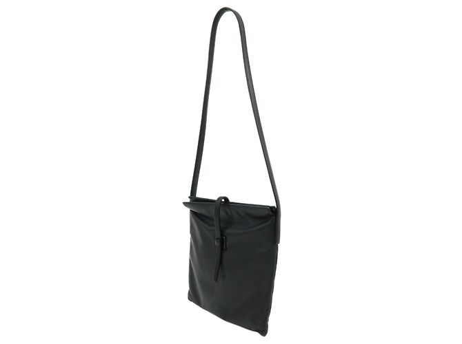 Borsa a spalla piatta e borsa a tracolla LOEWE Anagram in pelle nappa Nero - vista 3
