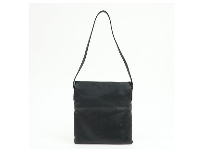 Borsa a spalla piatta e borsa a tracolla in pelle nappa con logo LOEWE Nero - vista 2