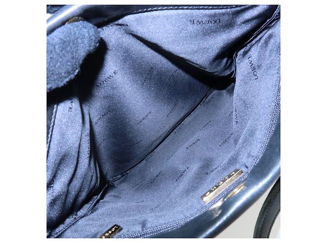 Borsa a spalla piatta e borsa a tracolla in pelle nappa con logo LOEWE Nero - vista 20