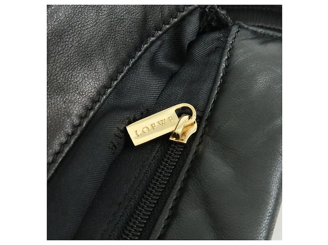 Borsa a spalla piatta e borsa a tracolla in pelle nappa con logo LOEWE Nero - vista 22