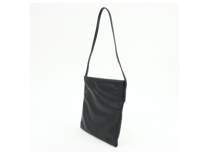 Borsa a spalla piatta e borsa a tracolla in pelle nappa con logo LOEWE Nero - vista 3