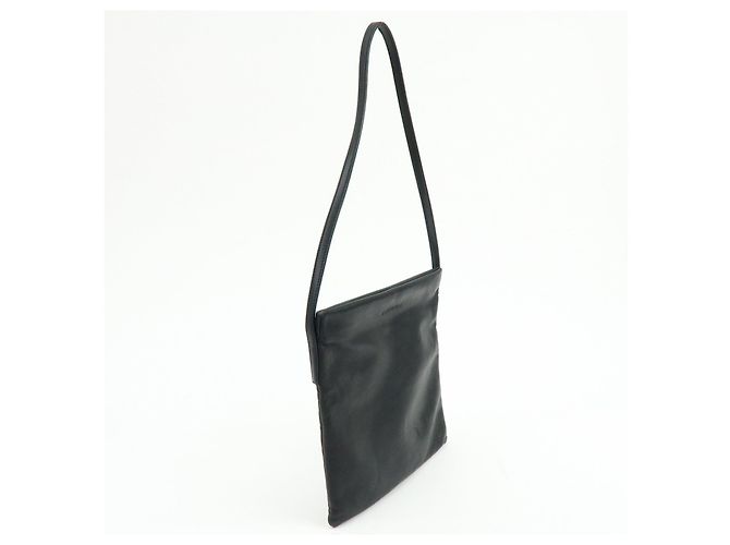 Borsa a spalla piatta e borsa a tracolla in pelle nappa con logo LOEWE Nero - vista 4