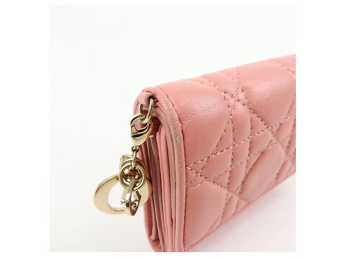 Cartera compacta tríptico de piel Lotus Cannage Lady Dior de Christian Dior - vista 10
