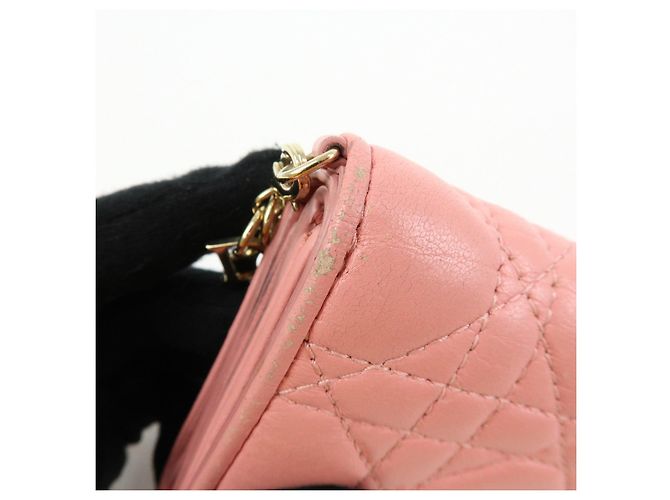 Cartera compacta tríptico de piel Lotus Cannage Lady Dior de Christian Dior - vista 12