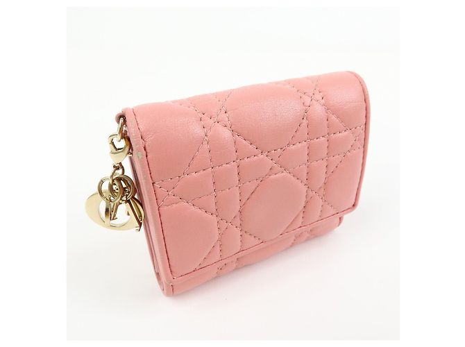 Cartera compacta tríptico de piel Lotus Cannage Lady Dior de Christian Dior - vista 4