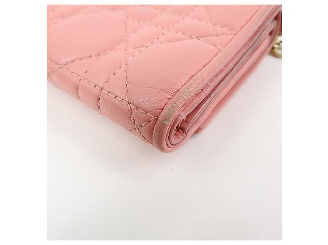 Cartera compacta tríptico de piel Lotus Cannage Lady Dior de Christian Dior - vista 9