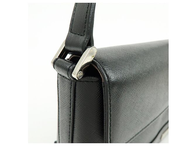 Borsa a tracolla e borsa a mano in pelle con placca logo BURBERRY Nero - vista 14