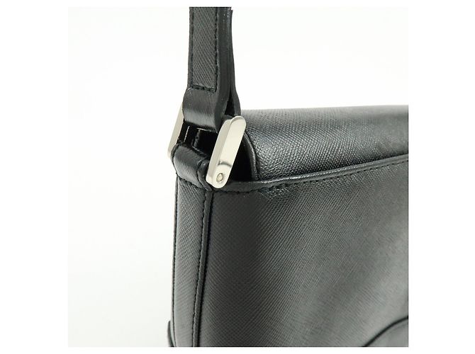 Borsa a tracolla e borsa a mano in pelle con placca logo BURBERRY Nero - vista 16