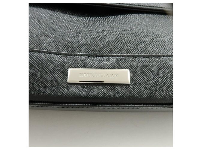 Borsa a tracolla e borsa a mano in pelle con placca logo BURBERRY Nero - vista 19
