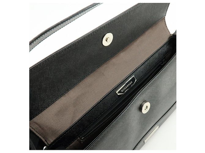 Borsa a tracolla e borsa a mano in pelle con placca logo BURBERRY Nero - vista 20