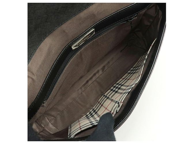 Borsa a tracolla e borsa a mano in pelle con placca logo BURBERRY Nero - vista 21
