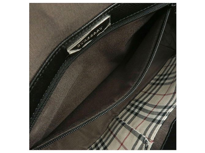 Borsa a tracolla e borsa a mano in pelle con placca logo BURBERRY Nero - vista 22