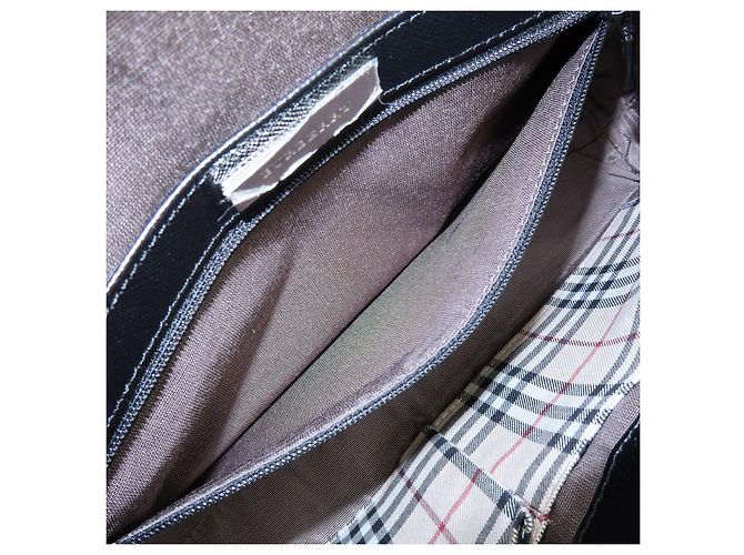 Borsa a tracolla e borsa a mano in pelle con placca logo BURBERRY Nero - vista 23