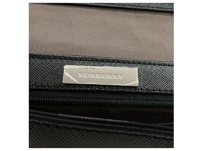 Borsa a tracolla e borsa a mano in pelle con placca logo BURBERRY Nero - vista 24