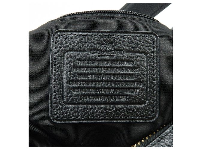 COACH Borsa a tracolla e a mano 2Way in pelle con logo Nero - vista 24