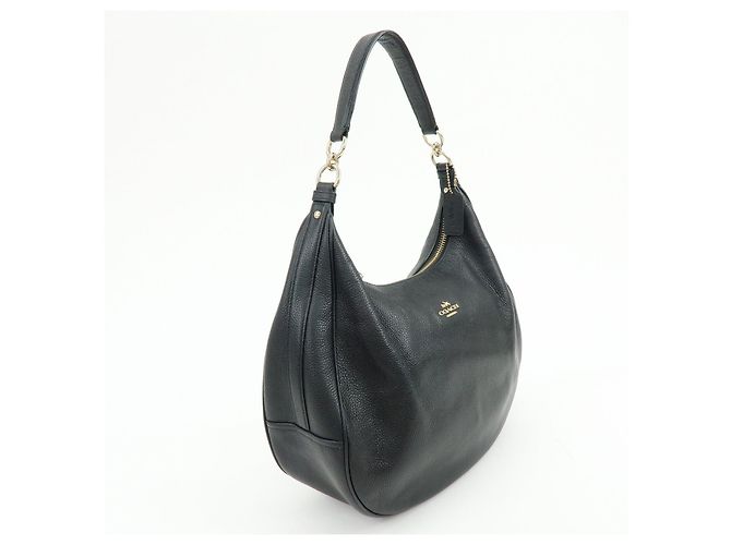 COACH Borsa a tracolla e a mano 2Way in pelle con logo Nero - vista 4