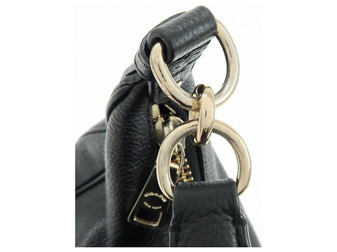 COACH Borsa a tracolla e a mano 2Way in pelle con logo Nero - vista 8