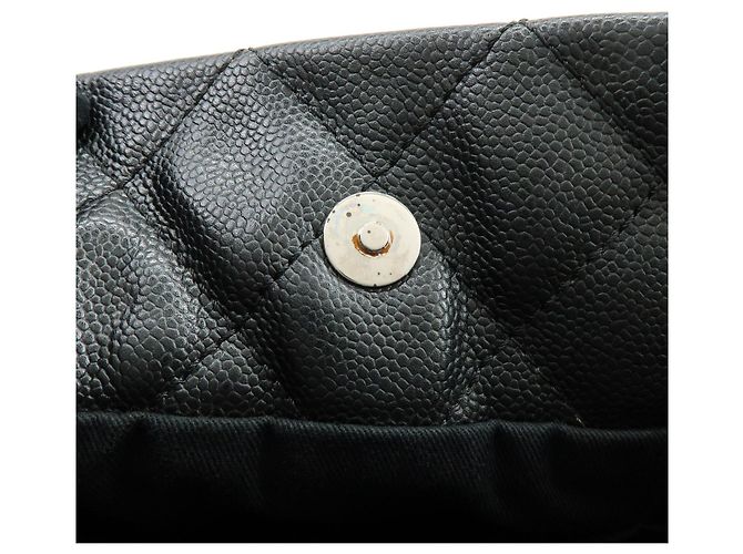 Borsa a tracolla con catena CHANEL COCO Mark in pelle caviale nera e argento - vista 19