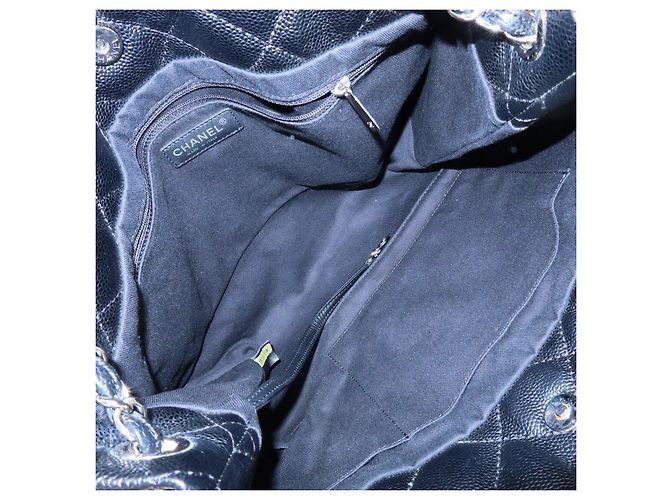 Borsa a tracolla con catena CHANEL COCO Mark in pelle caviale nera e argento - vista 20