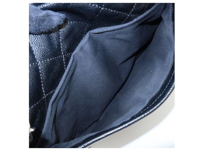 Borsa a tracolla con catena CHANEL COCO Mark in pelle caviale nera e argento - vista 22