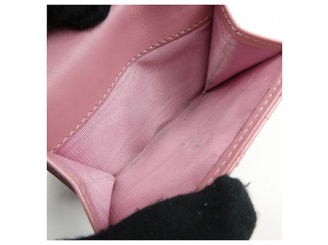 Cartera compacta Christian Dior Cannage Lady Dior de piel charol Rosa - vista 18