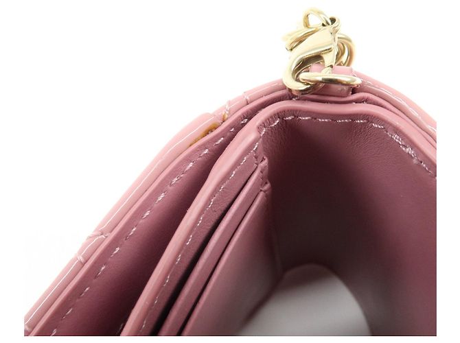 Cartera compacta Christian Dior Cannage Lady Dior de piel charol Rosa - vista 20
