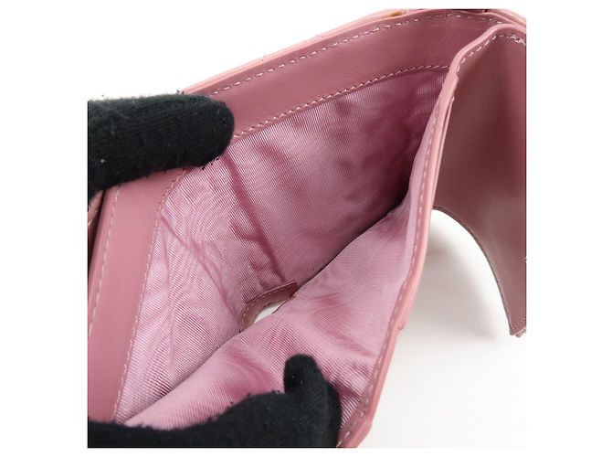Cartera compacta Christian Dior Cannage Lady Dior de piel charol Rosa - vista 21