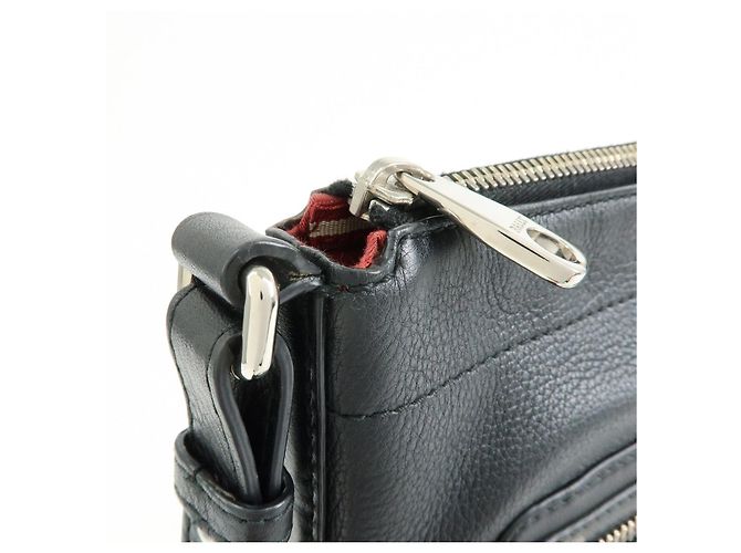 BALLY Borsa a tracolla in pelle traforata Borsa crossbody Nero Rosso - vista 13